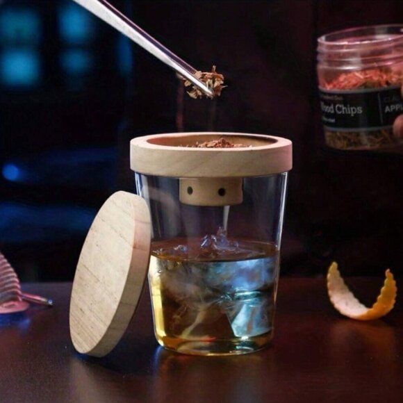 Whiskey Smoker Coctail Wood Gift Set 4 Flavors Wood Chips Torch not Included - Picture 4 of 7